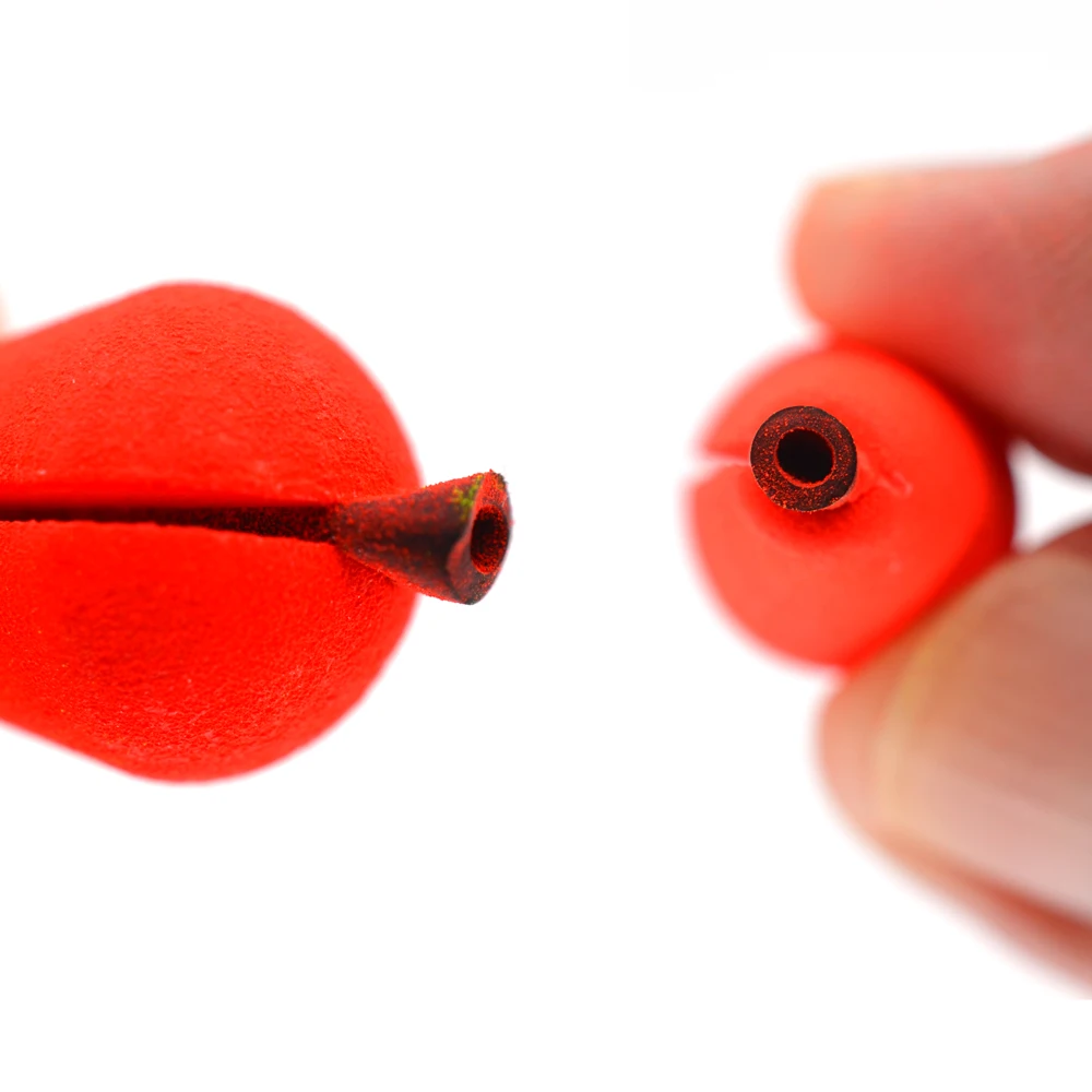 MNFT 10 Uds flotador de espuma lágrima indicador de huelga fluorescente amarillo rojo flotador de espuma tipo Clip accesorios de flotador de pesca con mosca - imagen 5