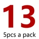 13  5pcs per pack