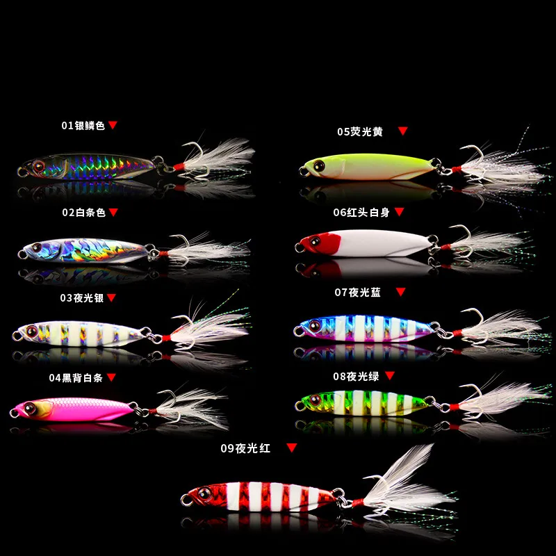 Señuelo de pesca de hierro con cuchillo, anzuelo de fundición larga, 10g, 15g, 20g, señuelos artificiales, cebo duro, bombeo pequeño - imagen 3