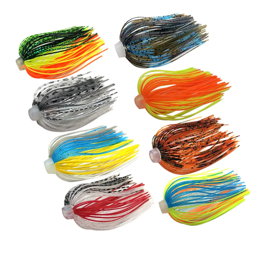 5 unids/lote 88 hebras 64mm faldas de silicona agujero elástico faldas paraguas accesorios de pesca Buzzbaits Spinner Buzz Bait - imagen 5