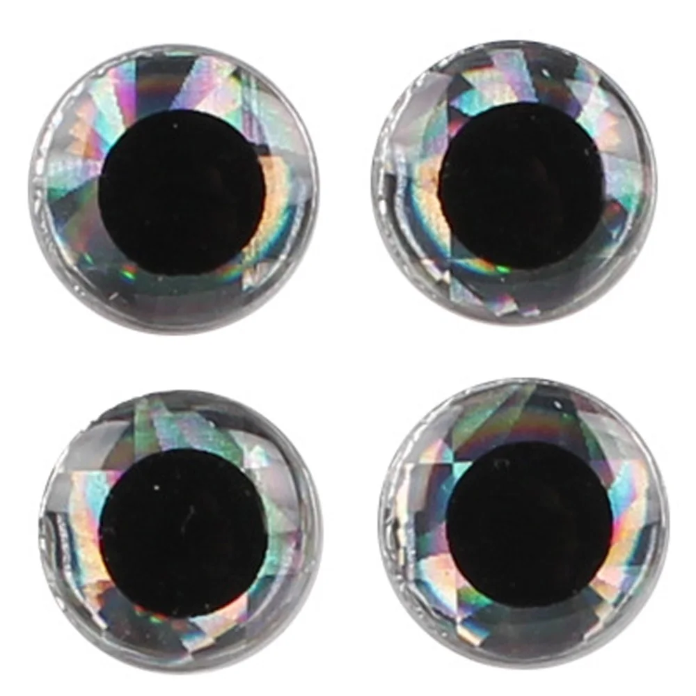 300 unids/lote ojo de señuelo de pesca holográfico 3D 3/4/5/6mm señuelos artificiales simulación globo ocular DIY para cebos de pesca con mosca ojos - imagen 5