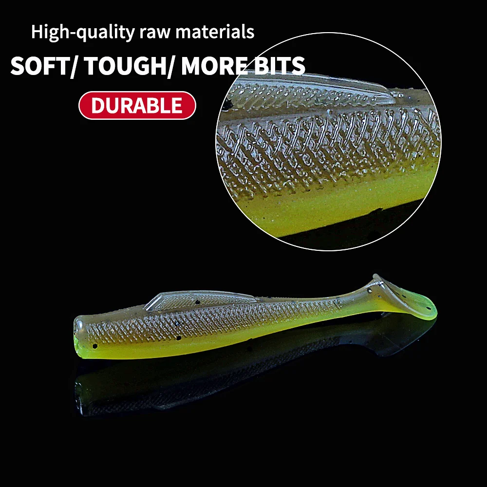 SUNMILE-cebos artificiales blandos para pesca, 6cm/8cm, lote de 6 unidades - imagen 4