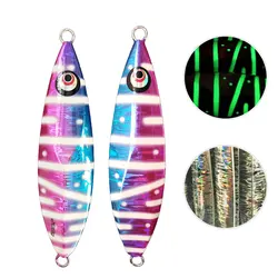 Señuelo de Metal para Pesca vertical, cebo de Pesca de agua salada con brillo lento, tipo 150g200g260g