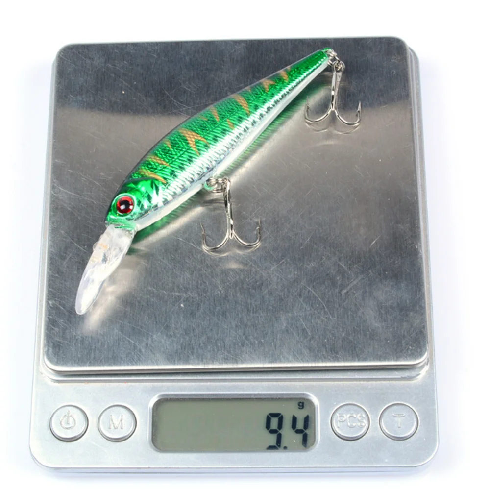 1 Uds. Señuelos de Pesca flotantes Minnow 10cm 9,4g trucha cebo duro de plástico realista Jerkbait Bass Pike Wobblers Crankbait aparejos de Pesca - imagen 5