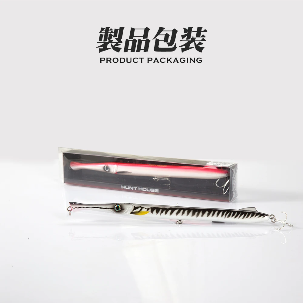 Hunthouse Barracuda Swimbait Wobber lápiz Stickbait 225mm hundimiento lubina Leerfish atún pez azul Don Belone cebos - imagen 5