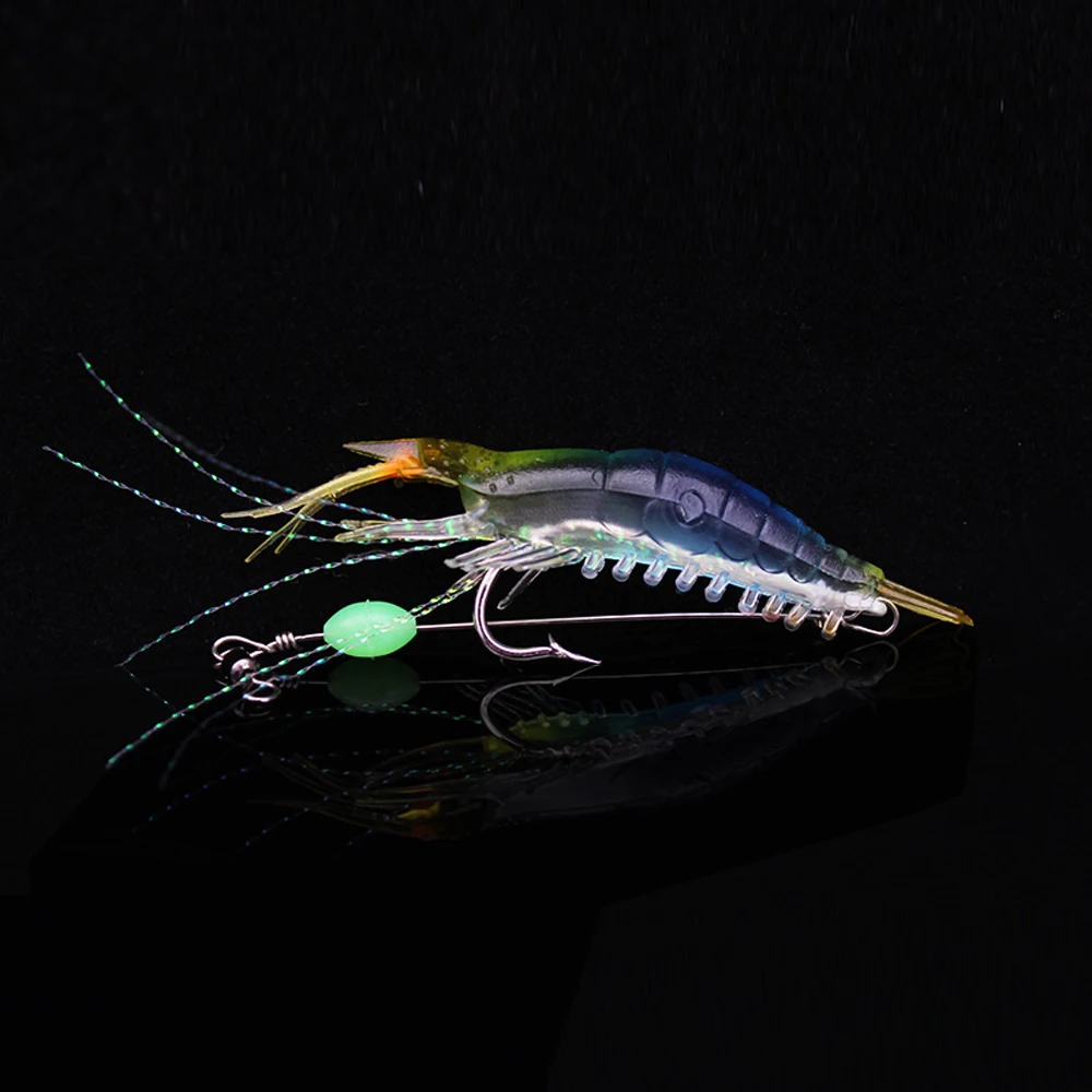 Cebo Artificial suave de silicona Para Pesca, anzuelos giratorios Para Pesca Sabiki, aparejos luminosos de 9cm/6g, 5 unids/lote - imagen 5