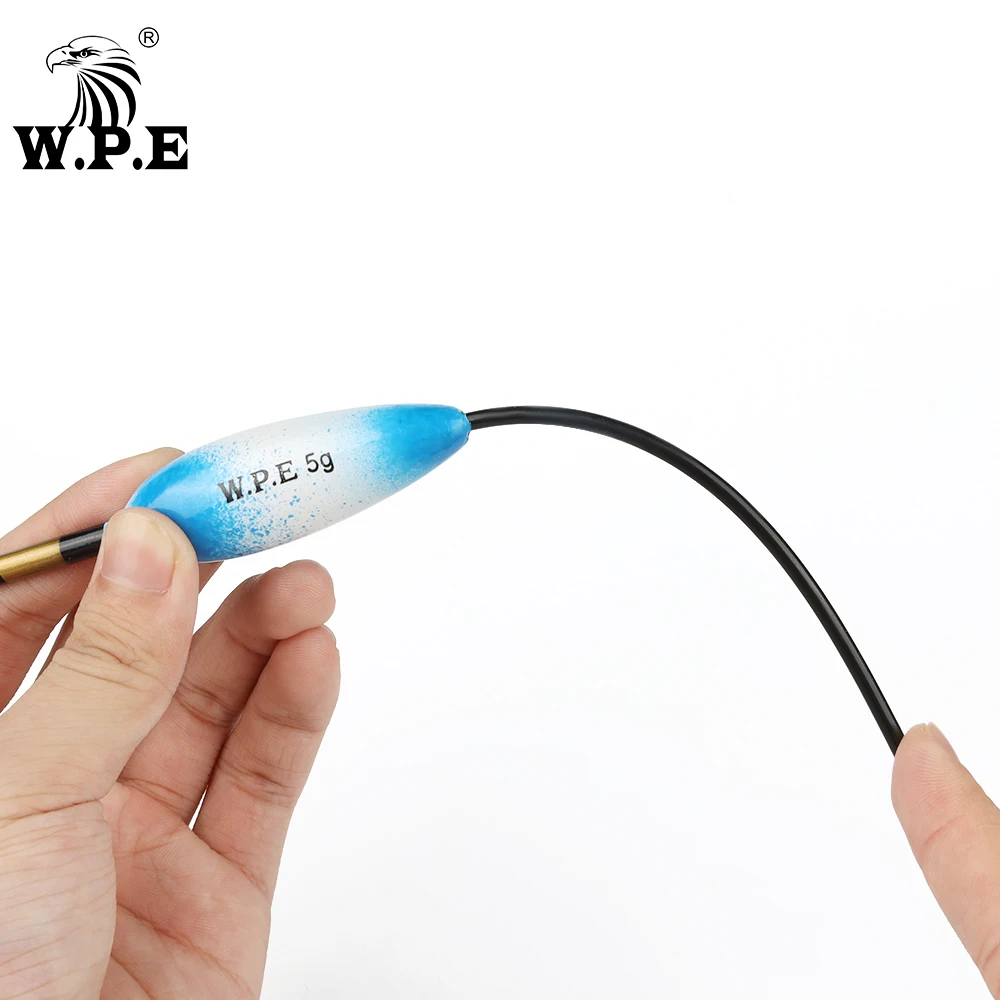 W.P.E 5 unids/lote flotador de Pesca tamaño 3g/4g/5g/6g Barguzinsky flotadores de abeto boya Bobber flotadores de Pesca aparejos de Pesca Multicolor - imagen 2