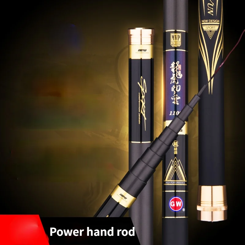 Caña De pescar superdura De fibra De carbono, caña manual potente De 8/10/11/12/13/14/15, para Pesca De carpa De Taiwán - imagen 3