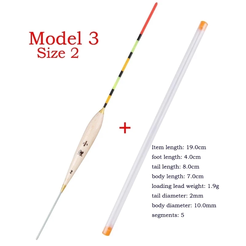 Flotador de pesca de agua dulce, 1 unidad, tubo de regalo, 1 bolsa, ganchos de pesca, Balsa de agua superficial, boya de Bobber, aparejos de pesca - imagen 4