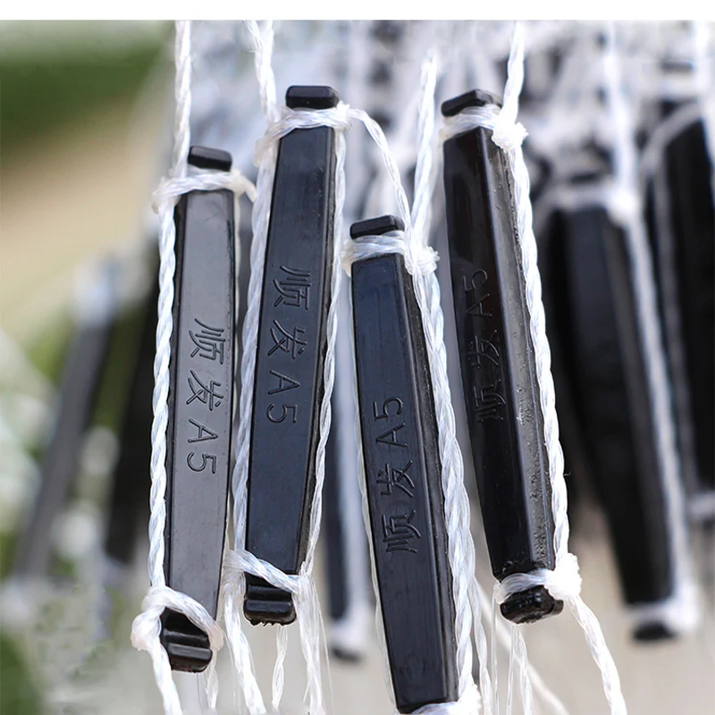 Lawaia 50M redes de enmalle de pesca de seda blanca monofilamento accesorios de equipo de pesca red trampa de pesca flotador de plástico de rejilla de 3 capas - imagen 2