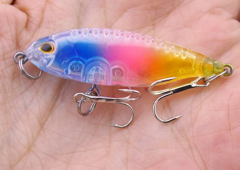 Señuelo tipo lápiz flotante para pesca, 4,5 cm/3,3g, señuelos artificiales transparentes, Topwater con bolas de acero ruidosas, 1 pieza en oferta - imagen 3