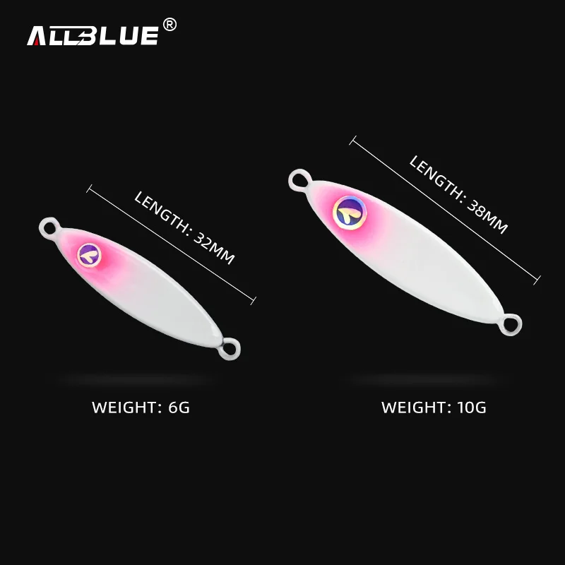 ALLBLUE SEABLUE Mini cuchara de plantilla de Metal 6g 10g cebo Artificial señuelo de pesca Shore Micro Jigging aparejos de lubina súper duros - imagen 4