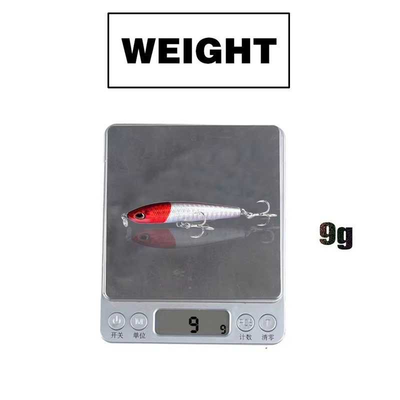 Señuelo de pesca que se hunde con lápiz, aparejos de pesca de lubina, accesorios de pesca, Señuelos de agua salada, señuelo de arrastre, 7,5 cm/9g, 1 ud. - imagen 5