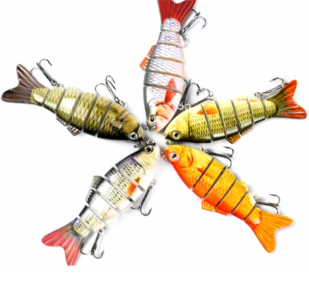 1PCWobblers Señuelos de Pesca cebo duro multisección 100mm16,5g cebo Artificial Minnow Crankbait Jig perca carpa aparejos de pesca señuelo - imagen 4