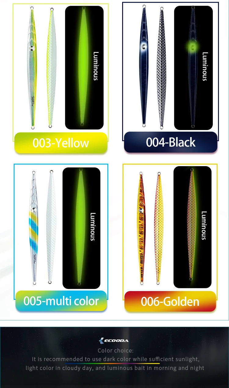 Explore el mundo vibrante de la pesca con nuestros señuelos luminosos y multicolores