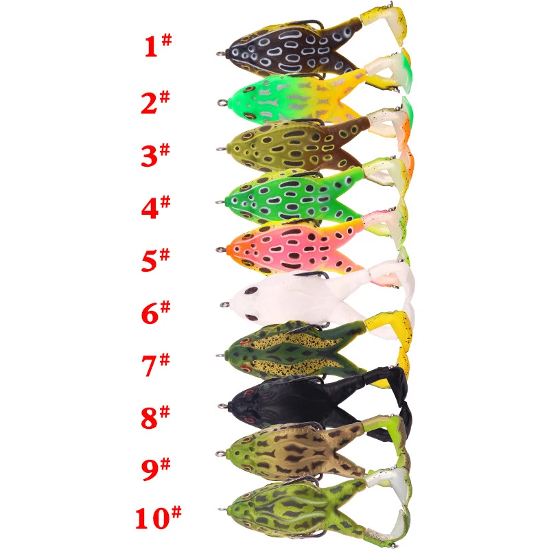 1 Uds. Cebos de goma suave de rana de doble hélice 90mm 13,5g Topwater Jigging Wobbler señuelo de pesca lubina aparejos de cebo de rana Artificial - imagen 2