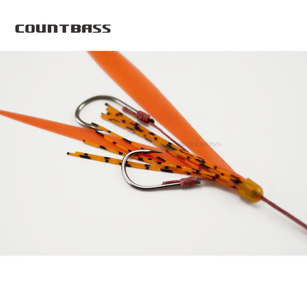 COUNTBASS-anzuelos Kabura Jigging Madai Assist, faldas de silicona para pargo inferior, Señuelos de Pesca, 10 unidades - imagen 2