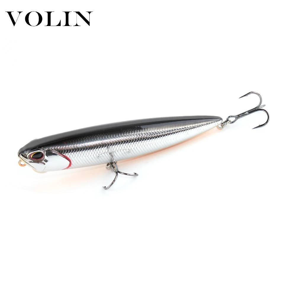 VOLIN-señuelo duro de Pesca, lápiz flotante Topwater, 100mm, 14g, cebo duro Artificial, aparejos de Pesca, novedad, 1 ud. - imagen 3
