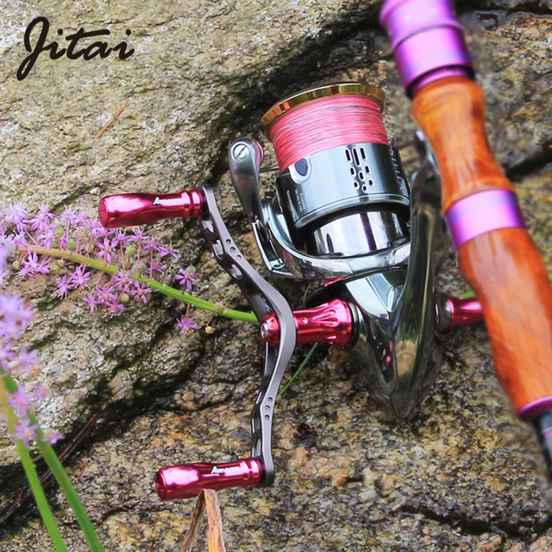 Jitai-mango de doble carrete giratorio para Shimano Daiwa , 4BBs CNC, mango de potencia de mecanizado de alta precisión - imagen 5