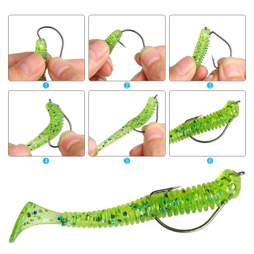 ESFISHING Swing Impact 100mm anillo Shad Jigging cebos blandos artificiales Wobbler para Lucio Bass Pesca Señuelos de Pesca - imagen 4