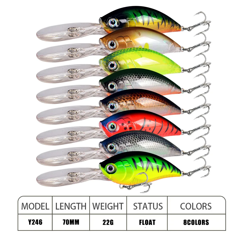 Crankbait Señuelos de Pesca flotantes, cebo duro Artificial, Wobblers para curricán, carpa, carpa, Isca, Japón, 12cm, 22g, 1 pieza - imagen 2