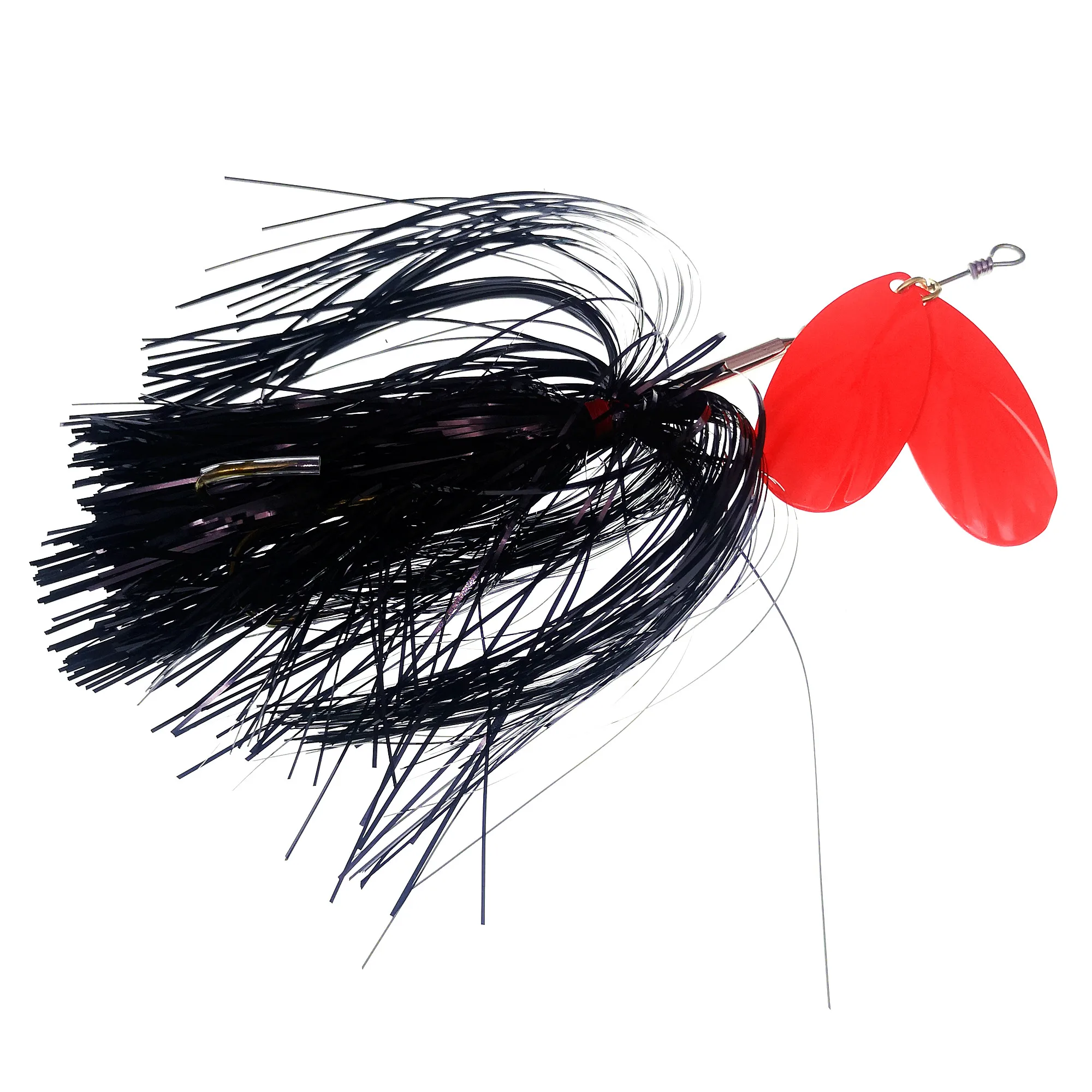 SWOLFY-señuelo de pesca giratorio de goma, cebo de lentejuelas, cabeza de plantilla, cucharas de Metal - imagen 3