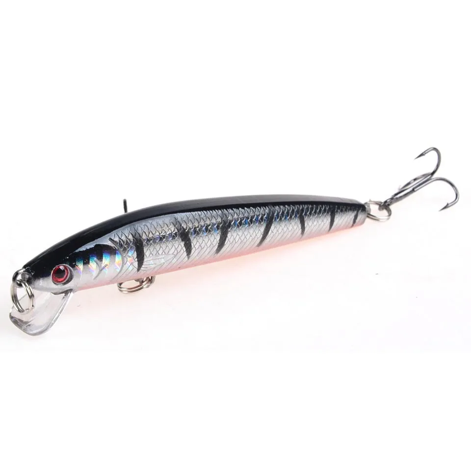 Señuelo de Pesca de pececillos, cebo Artificial duro, ojos 3D, 9,5 cm, 8,5g, Wobblers, Crankbait, cebos de plástico, 1 piezas
