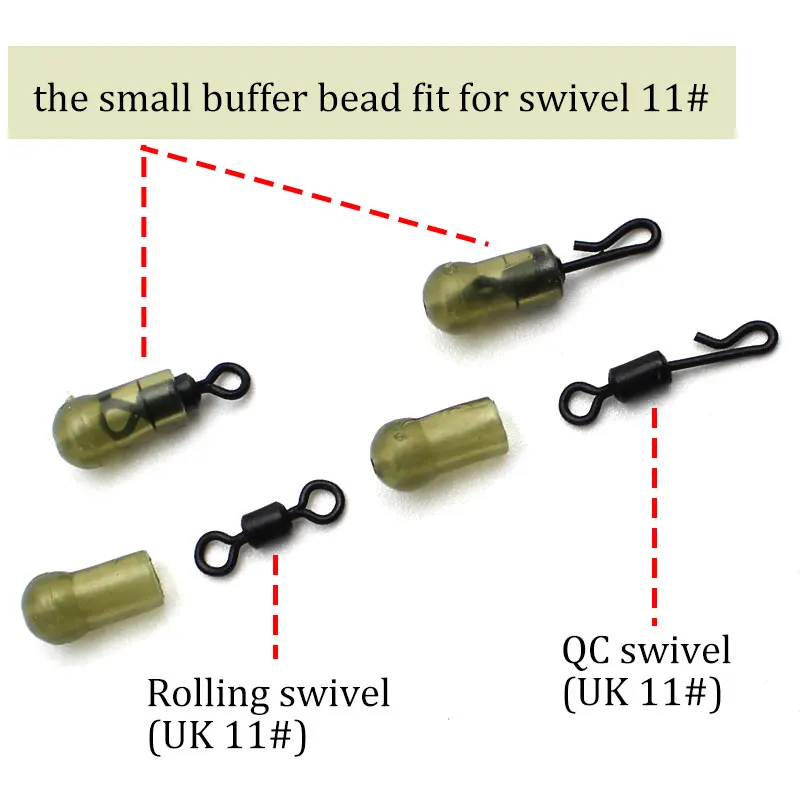 Accesorios de pesca de carpa, cuentas giratorias de tope giratorio de cambio rápido, manga antienredos, topes para correr, alimentador de plomo, aparejos de aparejos - imagen 5
