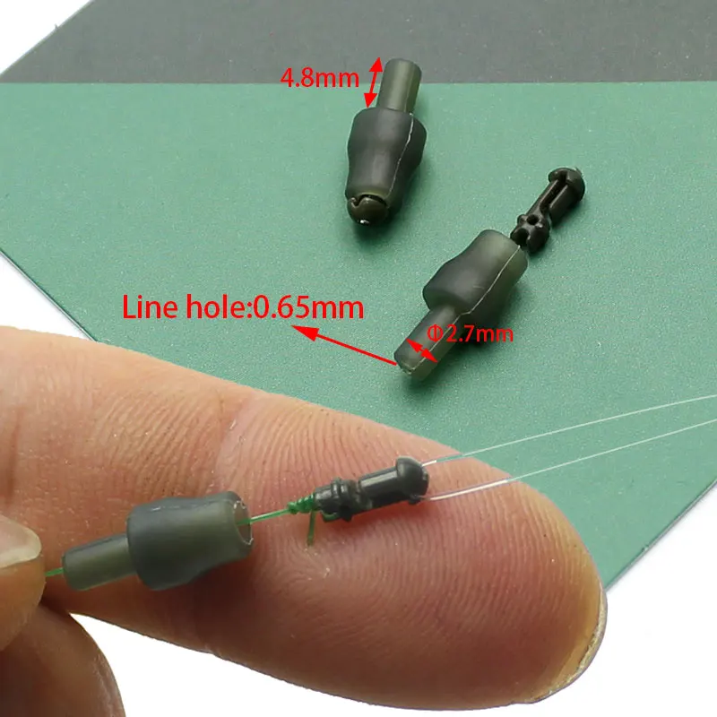 10 unidades de cuentas de cambio rápido, aparejos de pesca, anzuelos, método de enlace, alimentadores, accesorios de pesca de carpa, aparejos - imagen 3