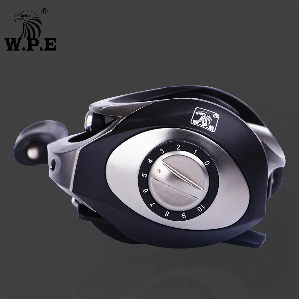 W.P.E-carrete de pesca BAT100 7,0: 1 Baitcast de alta velocidad, 9 + 1 rodamientos de bolas, 5KG de potencia de arrastre máximo, rueda de fundición, aparejos de pesca - imagen 5