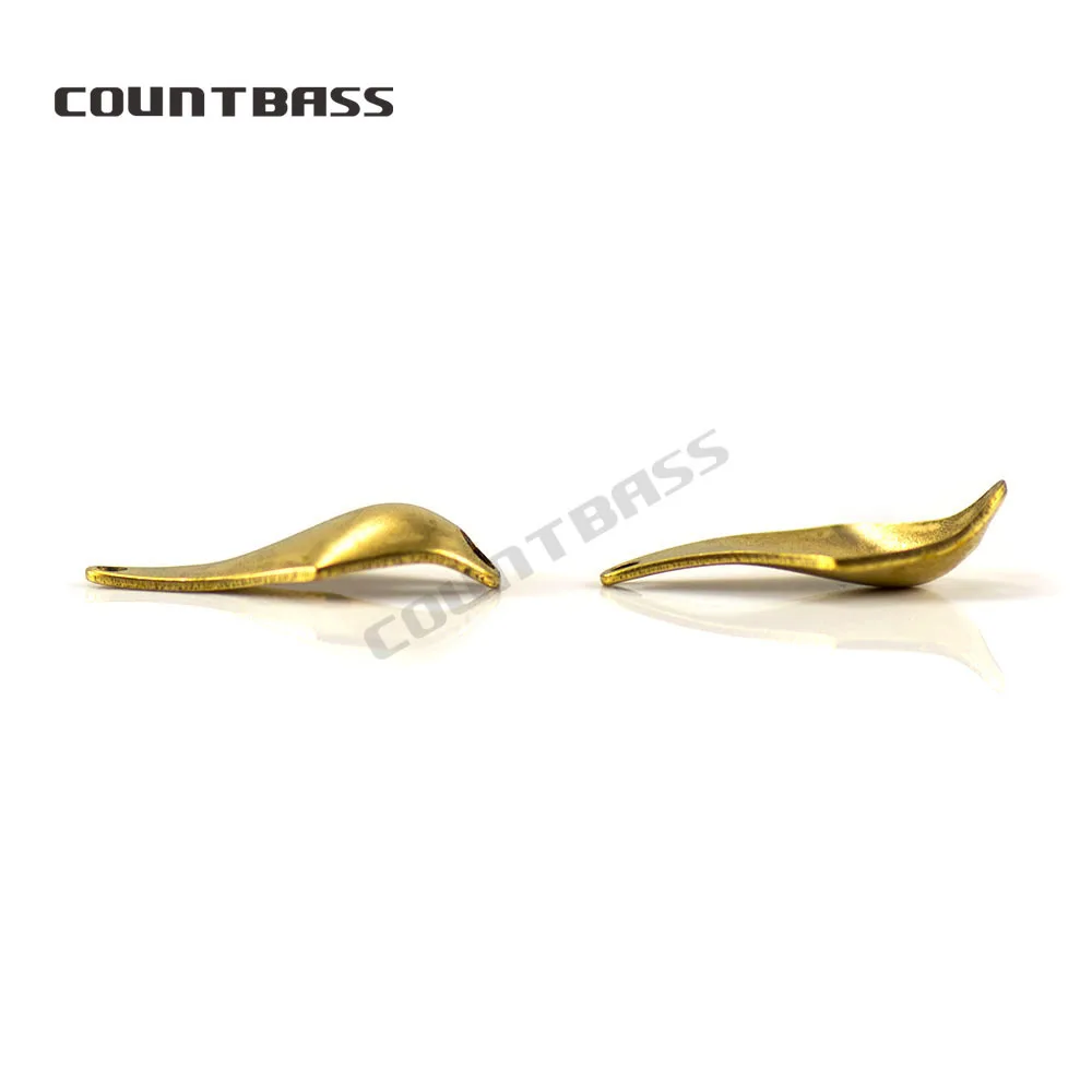 COUNTBASS 50 Uds. Cucharas de pesca de salmón de latón en blanco 2g (5/64oz) área de trucha giratoria, cebos de Lucio, señuelos de pescador sin pintar