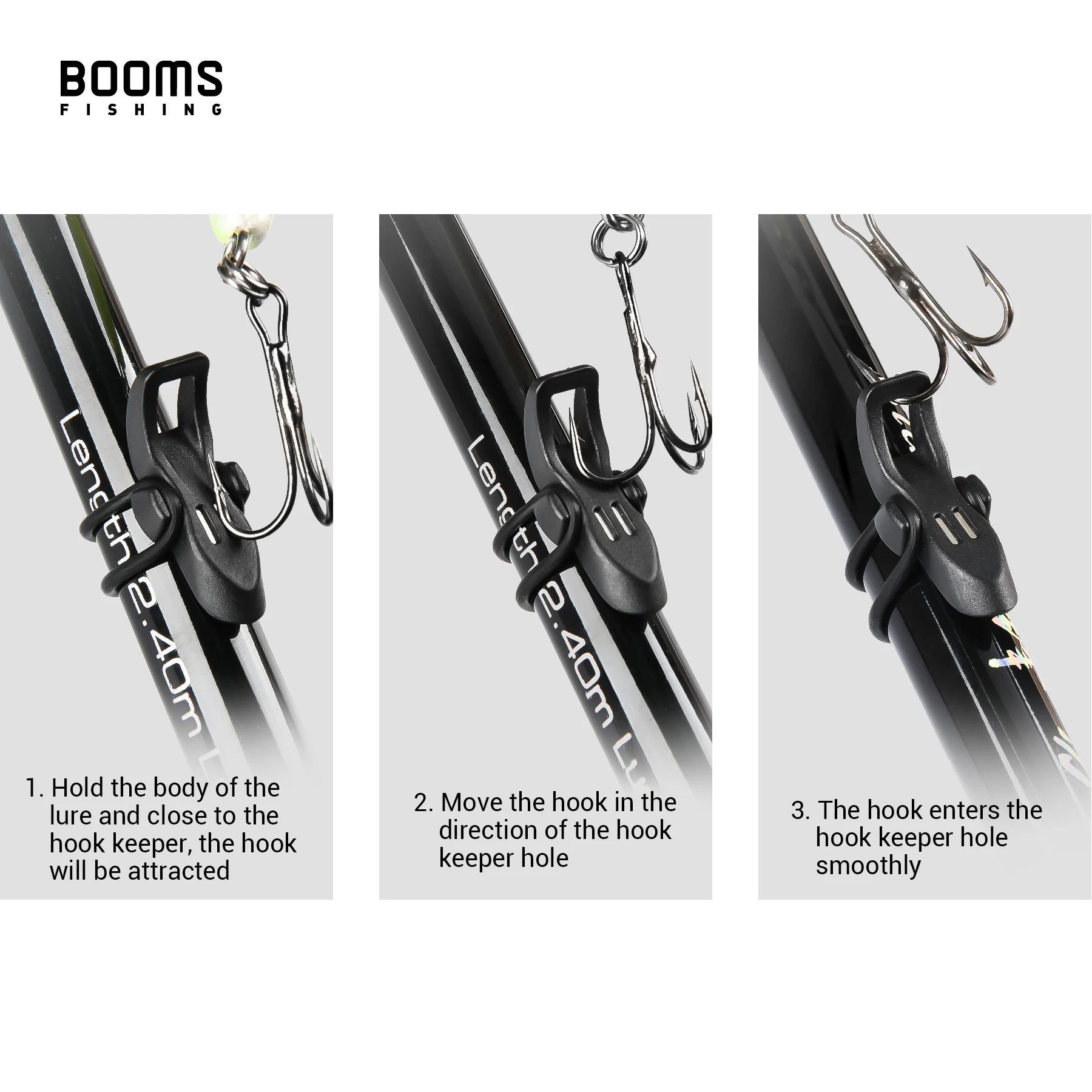 Booms Fishing HK1 anzuelo de pesca magnético, soporte para señuelos, anzuelos, cebo, mantenimiento seguro para herramientas de caña de pescar, accesorios - imagen 5