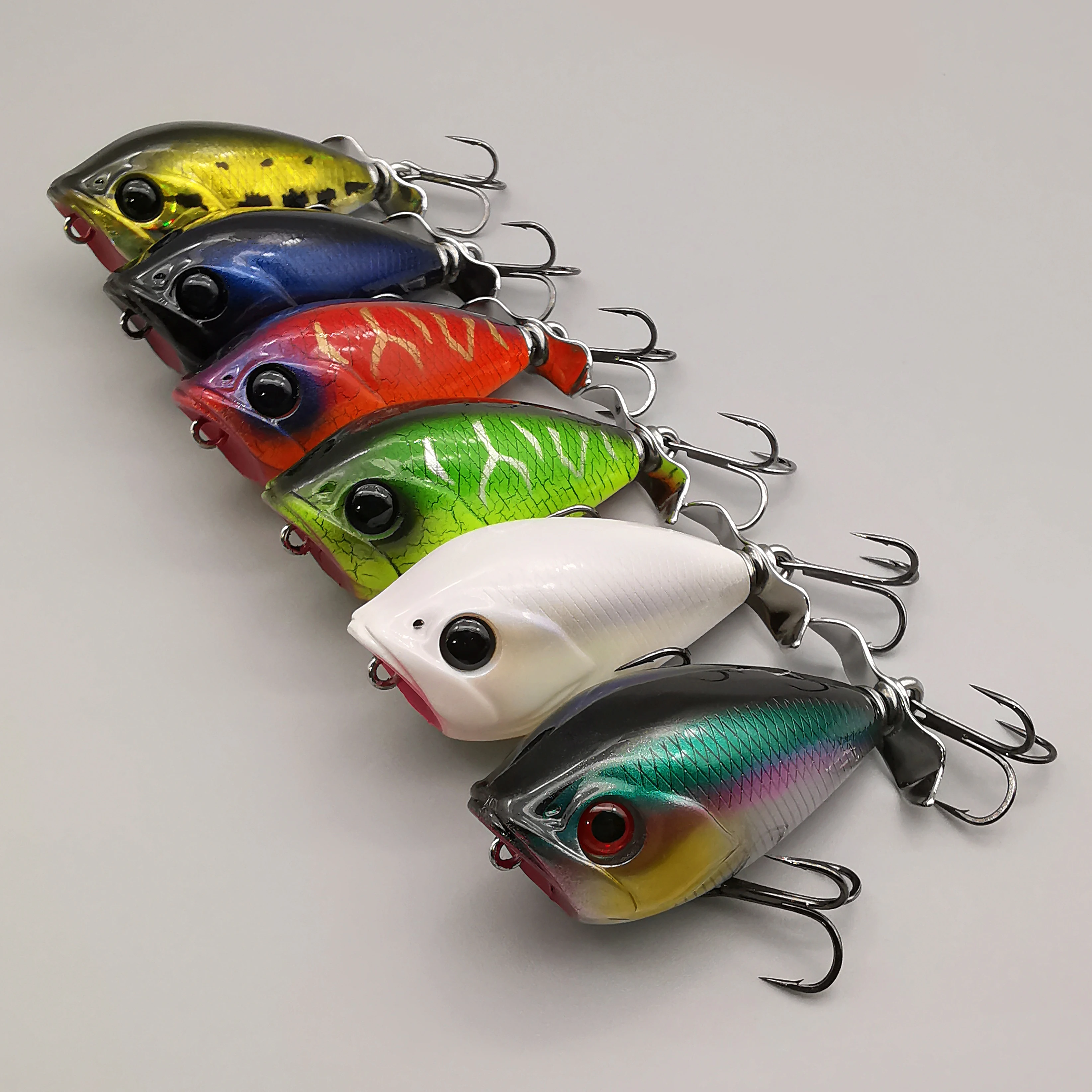 Lureholic 5cm 9g hélice ruidosa Pop Prop superficie de señuelo duro Topwater Popper Señuelos de pesca trucha de agua dulce cebos artificiales de lubina - imagen 4