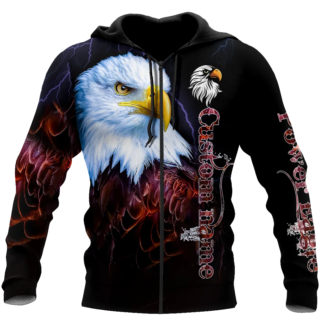 Sudadera 3D personalizable KJ520 – Diseño águila para pesca - imagen 3