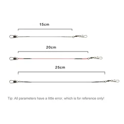 WALK FISH Líder Giratorio Acero Antimordedura 15-25cm para Señuelos