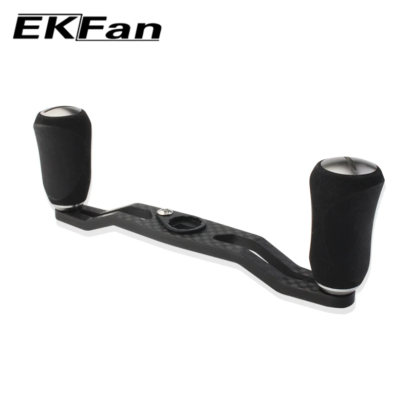 EKfan 7*4/8*5mm fibra de carbono 120MM mango de carrete de pesca y perillas de EVA para piezas de balancín de carrete de pesca Baitcasting - imagen 2