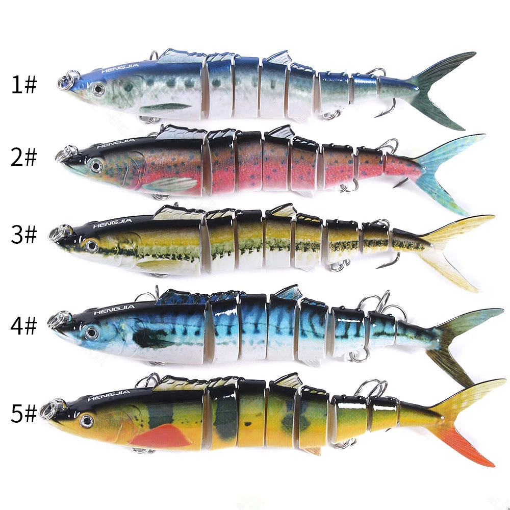 Señuelo de pesca de 38g y 17,8 cm, 8 segmentos, cebo de pesca realista, Wobbler, accesorios de aparejos de pesca - imagen 4