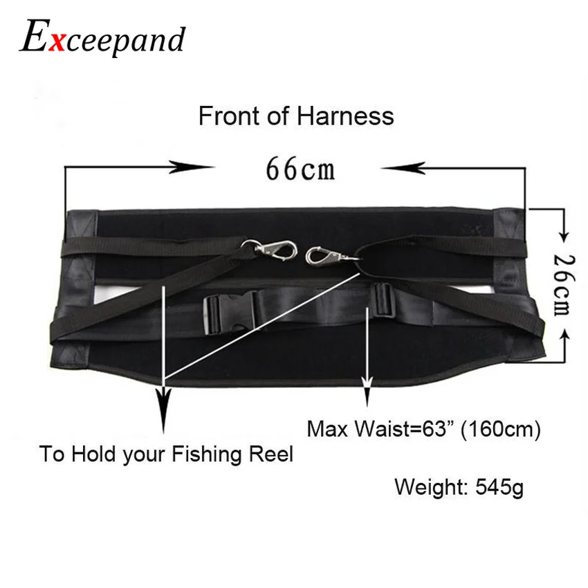 Exceepand-Cinturón de lucha ajustable, cardán de cintura, soporte de caña, arnés, Jigging, pez, juego grande, soporte para barco, accesorios de pesca en el mar - imagen 3