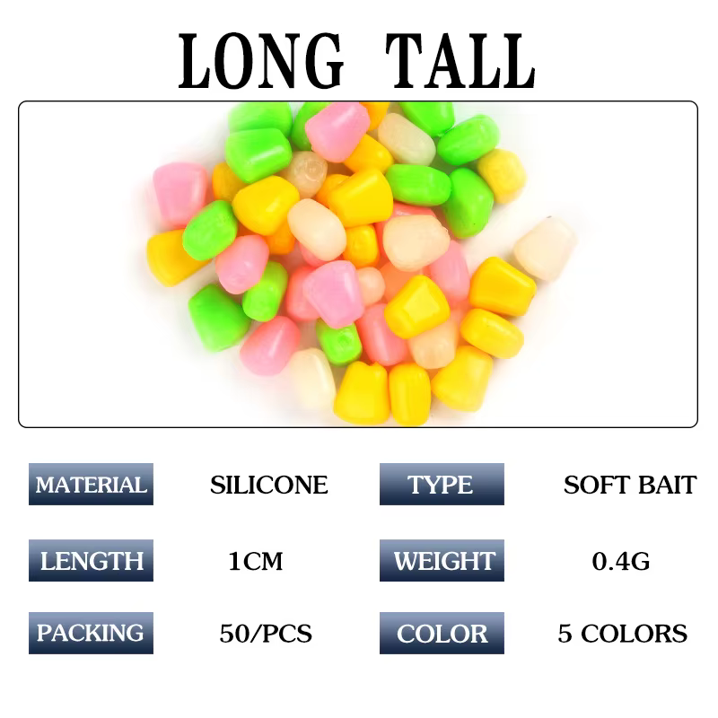 Cebos blandos de pesca, cebo flotante de grano de maíz, Lua, para pesca en mar y agua dulce, 50 Uds. - imagen 3