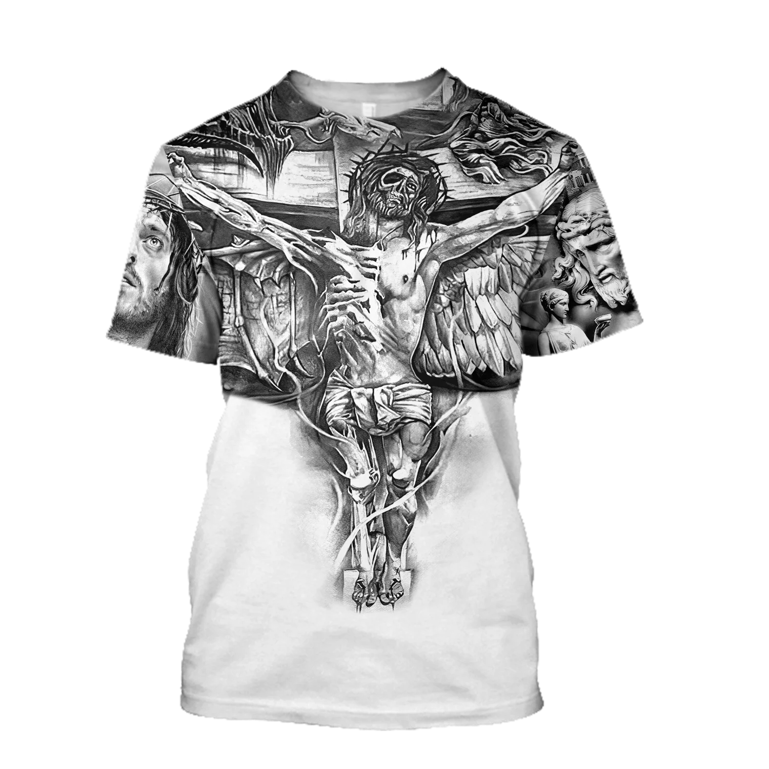 TX210 Camiseta hombre manga corta con estampado 3D Jesús - imagen 5