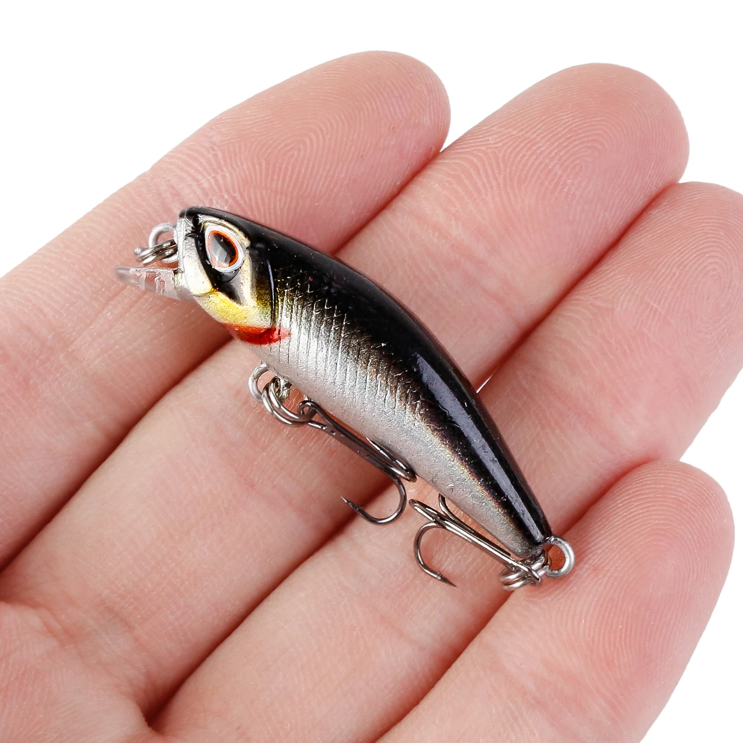 1 Uds Mini Minnow Señuelos de Pesca Wobblers 4,5 cm 3,5g hundimiento cebo duro de plástico Artificial Crankbait Jerkbait Pesca aparejos de lubina - imagen 3