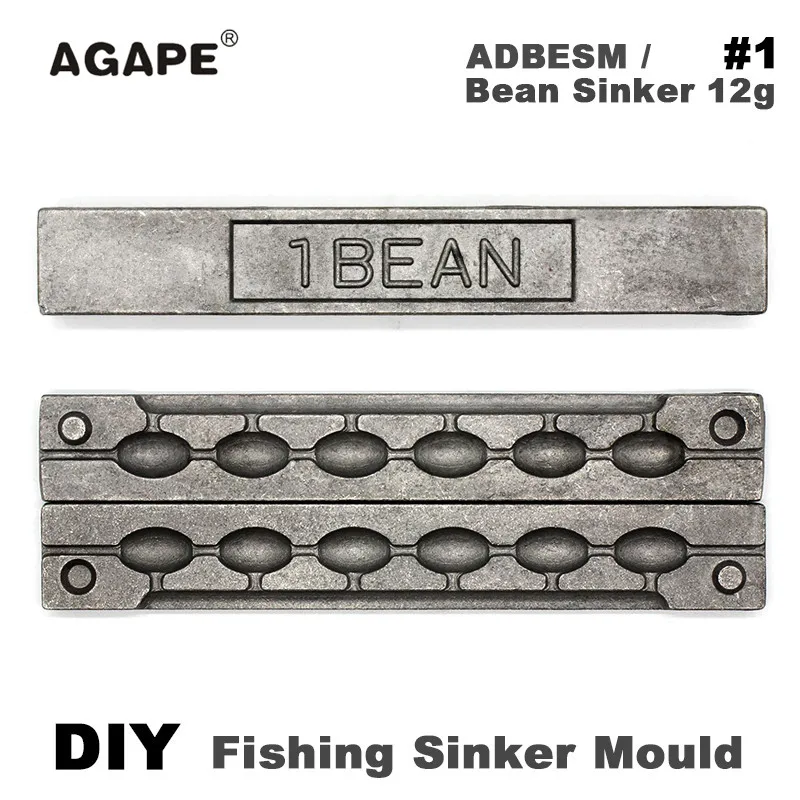 Molde para Chumbadas Agape DIY ADBESM – Tipo Frijol en Plomo - imagen 3