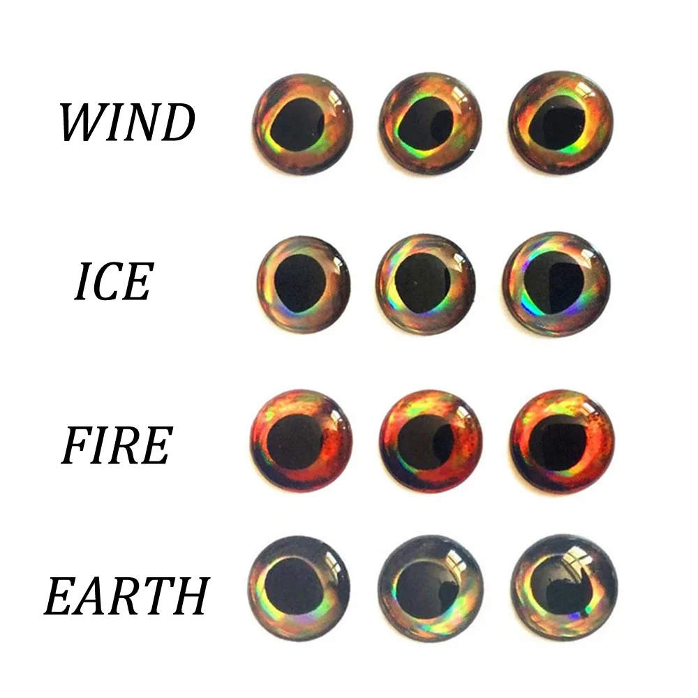 Explore el fascinante mundo de los ojos de fantasía con diseños únicos inspirados en los elementos del hielo de viento, el fuego y la tierra