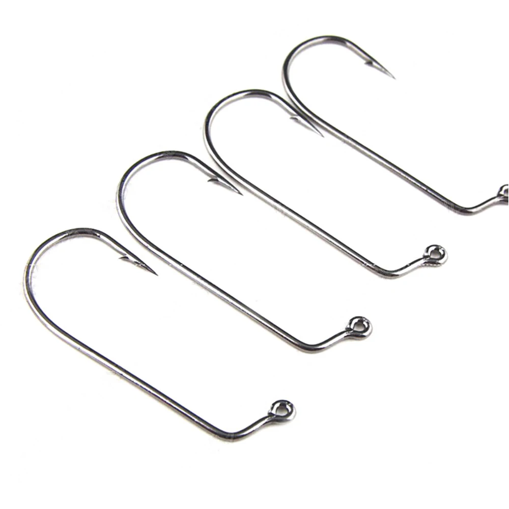 ICERIO 100 Uds. Ganchos de alambre de acero forjado de agua dulce y salada de 60 grados de acero al carbono de altura - imagen 5