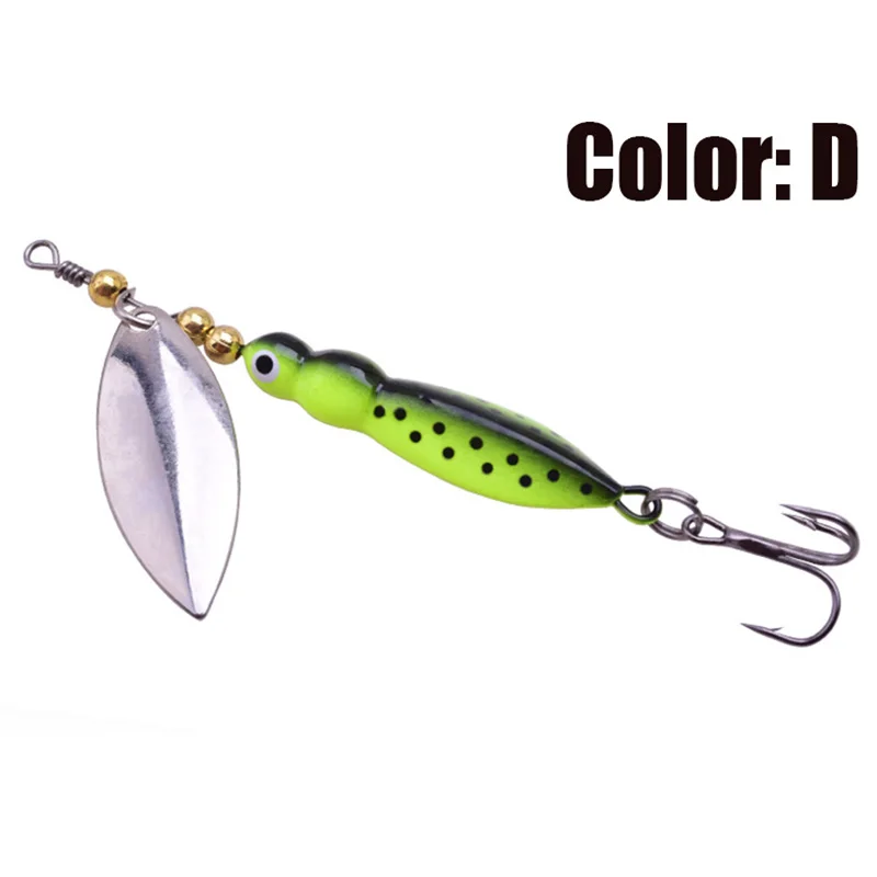 Señuelos de Pesca de fundición larga, cebo giratorio luminoso de 70mm y 14,5g, cebo duro Artificial de Metal, aparejos para lucios, 1 unidad - imagen 5