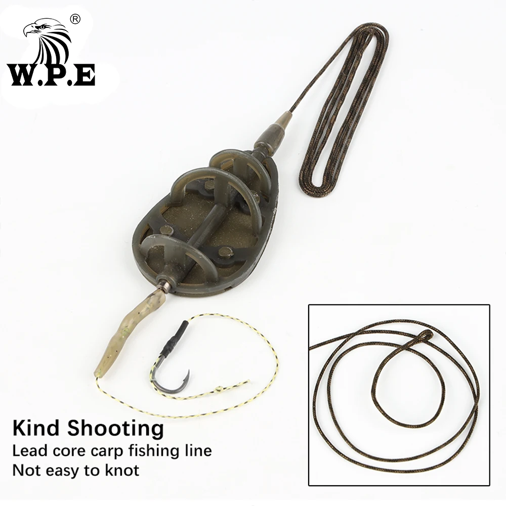 W.P.E-pesca de carpa, 1 unidad, 40g-80g, método de grupo de pesca de carpa europea, alimentador, taladro, núcleo de pelo, método de alambre, aparejos de pesca de arco plano