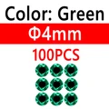 100pcs 4mm Green