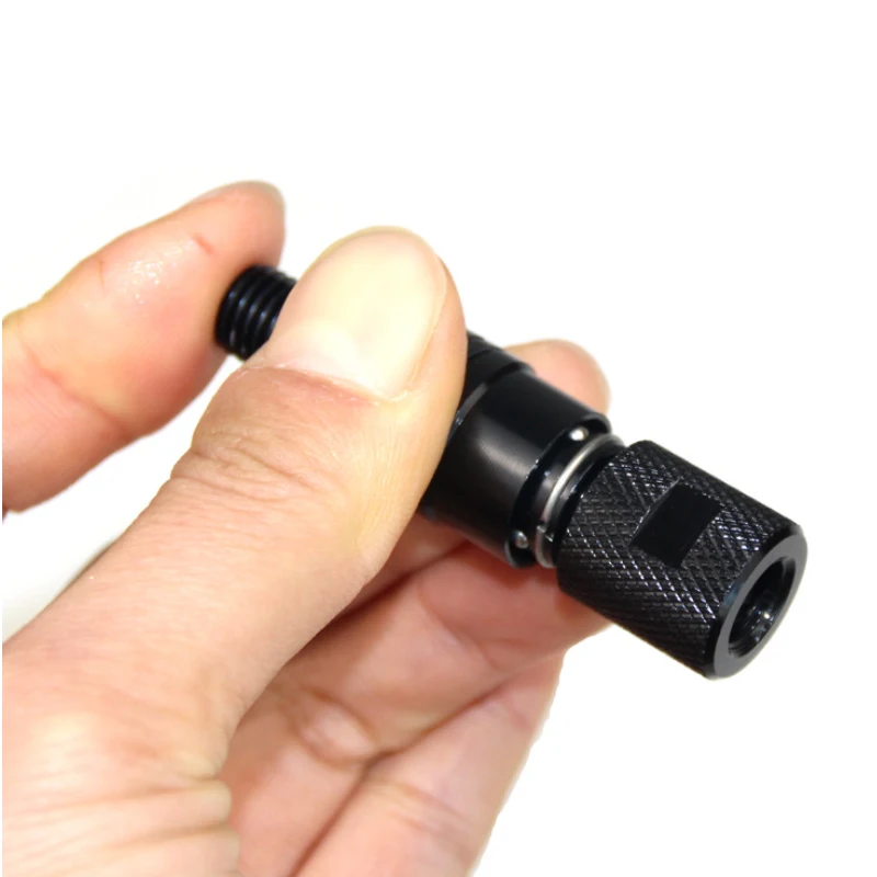 Adaptador de soporte de aleación de aluminio, conector roscado M3/8, soporte de enchufe de tierra, herramienta de pesca, accesorios de alarma de pesca de carpa - imagen 3