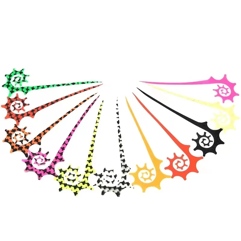 Jinhongkang100 Uds. Señuelos de plantilla de goma luminosos de silicona de varios colores, Material de faldas de calamar - imagen 2