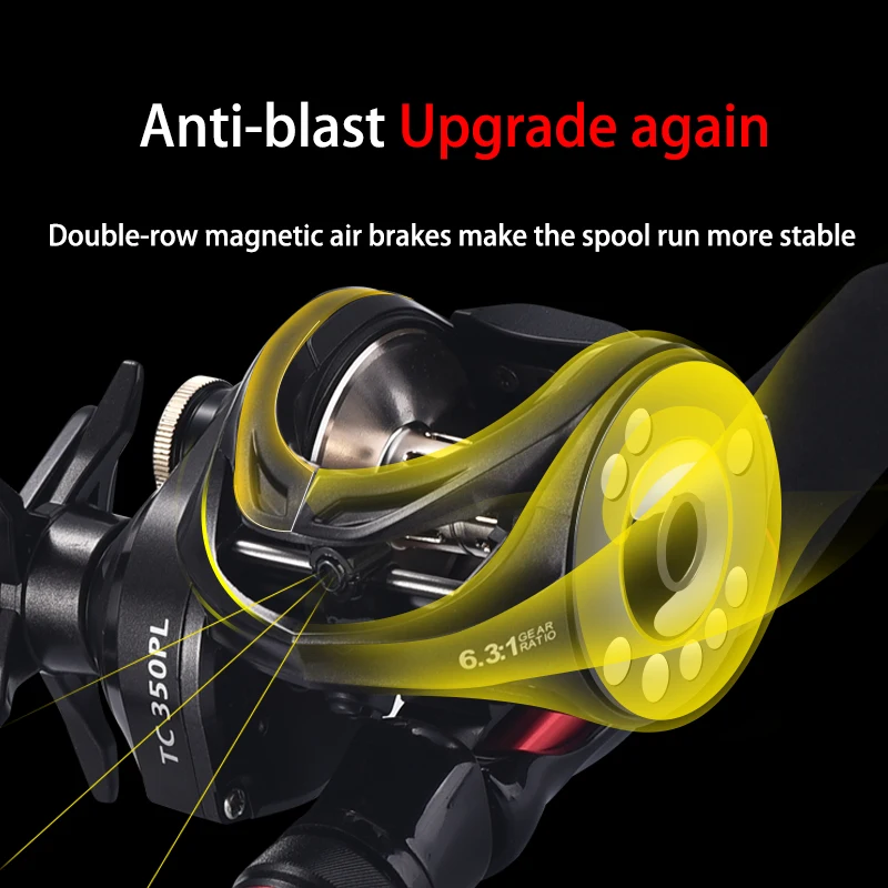 Carrete de pesca de mar lagarto, carrete de Metal de gran capacidad, tiro de largo alcance, agua salada, carrete de señuelo fuera del mar - imagen 4